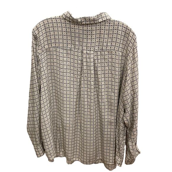 Liz Claiborne Woman patterned long sleeve blouse 3X - Picture 8 of 8